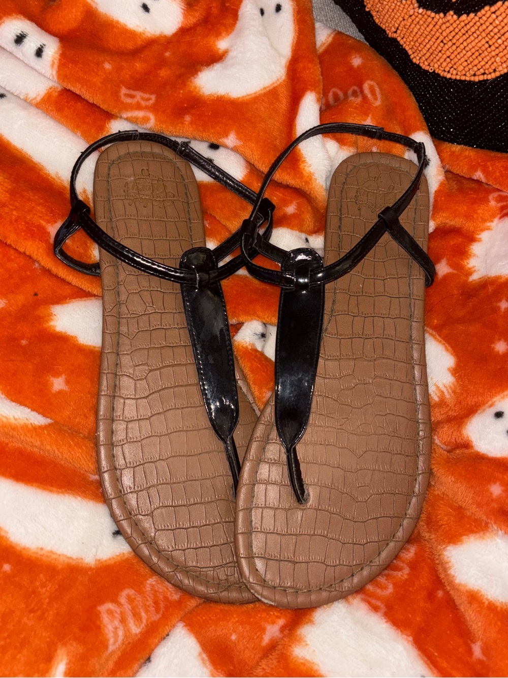 Black T-Strap Women's Sandals - Classic Summer Style